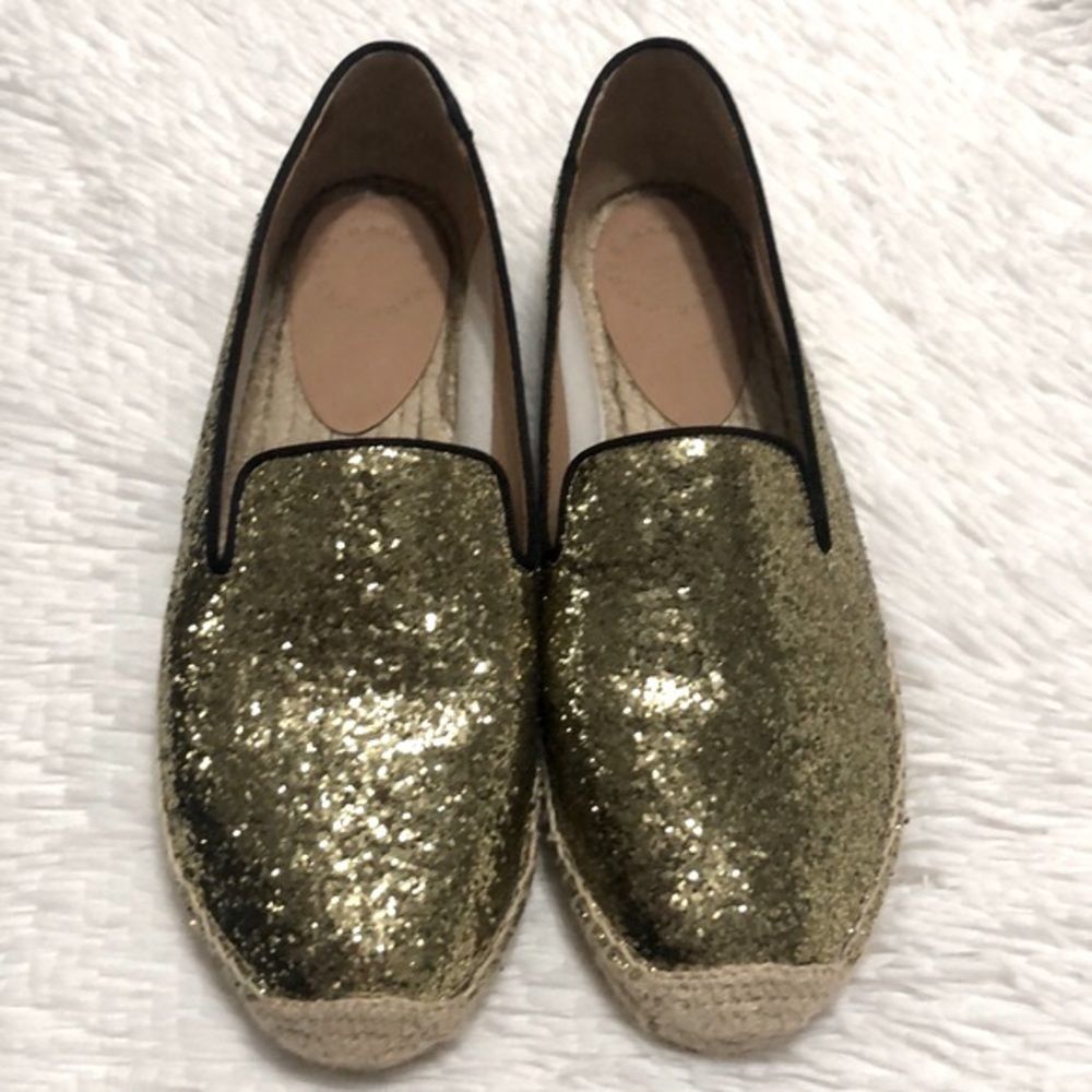 Marc by Marc Jacobs Gold Glitter Espadrilles